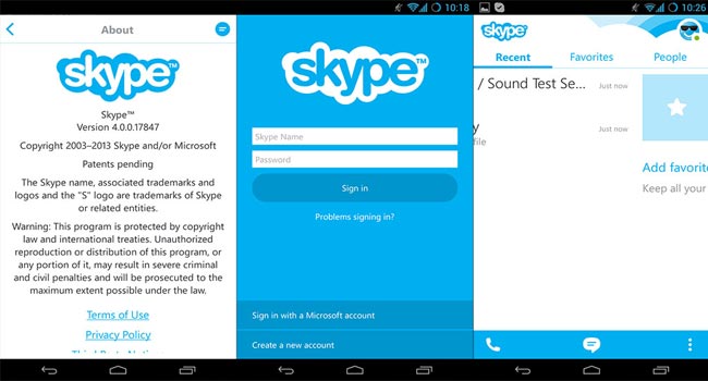skype android app