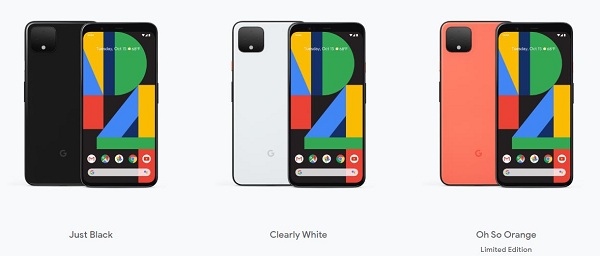 Google Pixel 4 colours