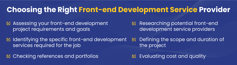 choosing the right front-end development provider